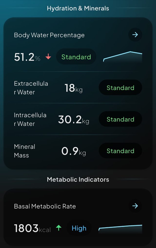 Relatório Hume Body Pod: Água corporal, água extra e intracelular, minerais e metabolismo basal